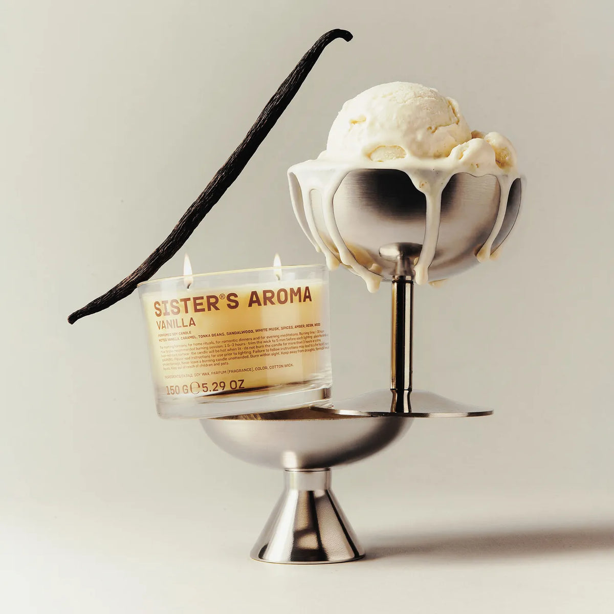 Ароматична свічка VANILLA Sister's Aroma 150 г