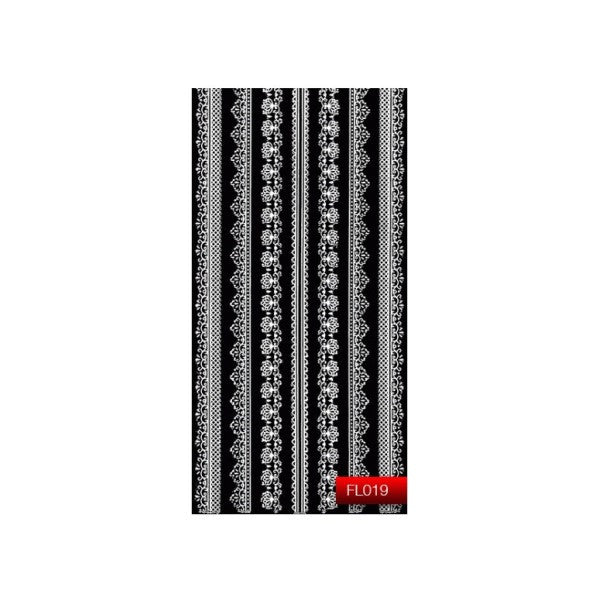 Наклейка для дизайну нігтів Kodi Professional"White" Nail Art Stickers FL019