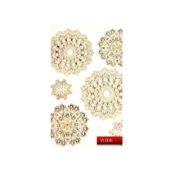 Наклейка для дизайну нігтів Kodi Professional "Gold" Nail Art Stickers YL006