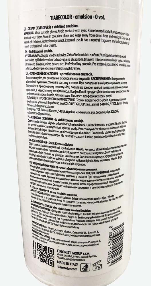 Емульсія 0% 1000 мл Tiare Color