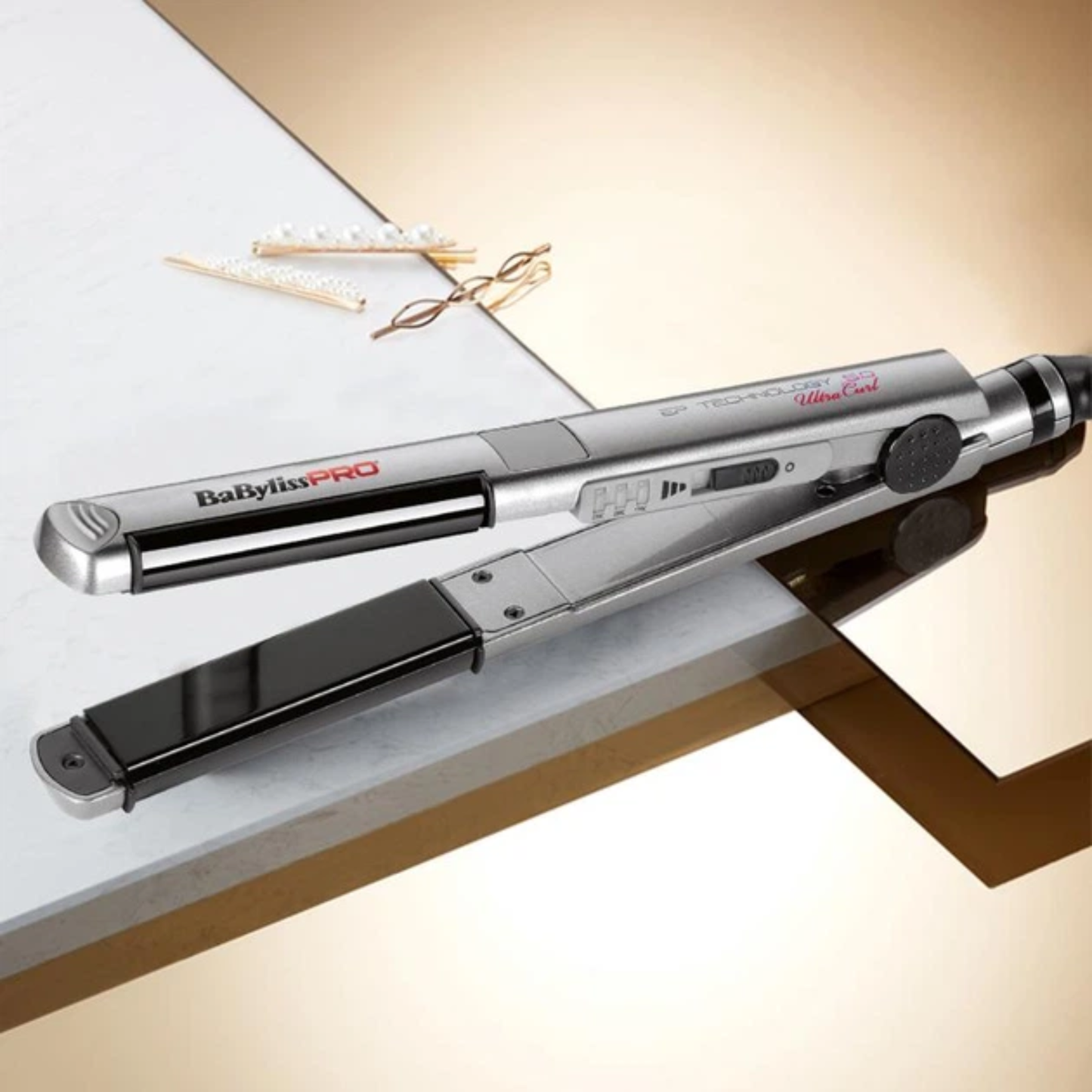Щипці для вирівнювання волосся з керамічним покриттям Ultra Curl BaByliss Pro BAB2071EPE