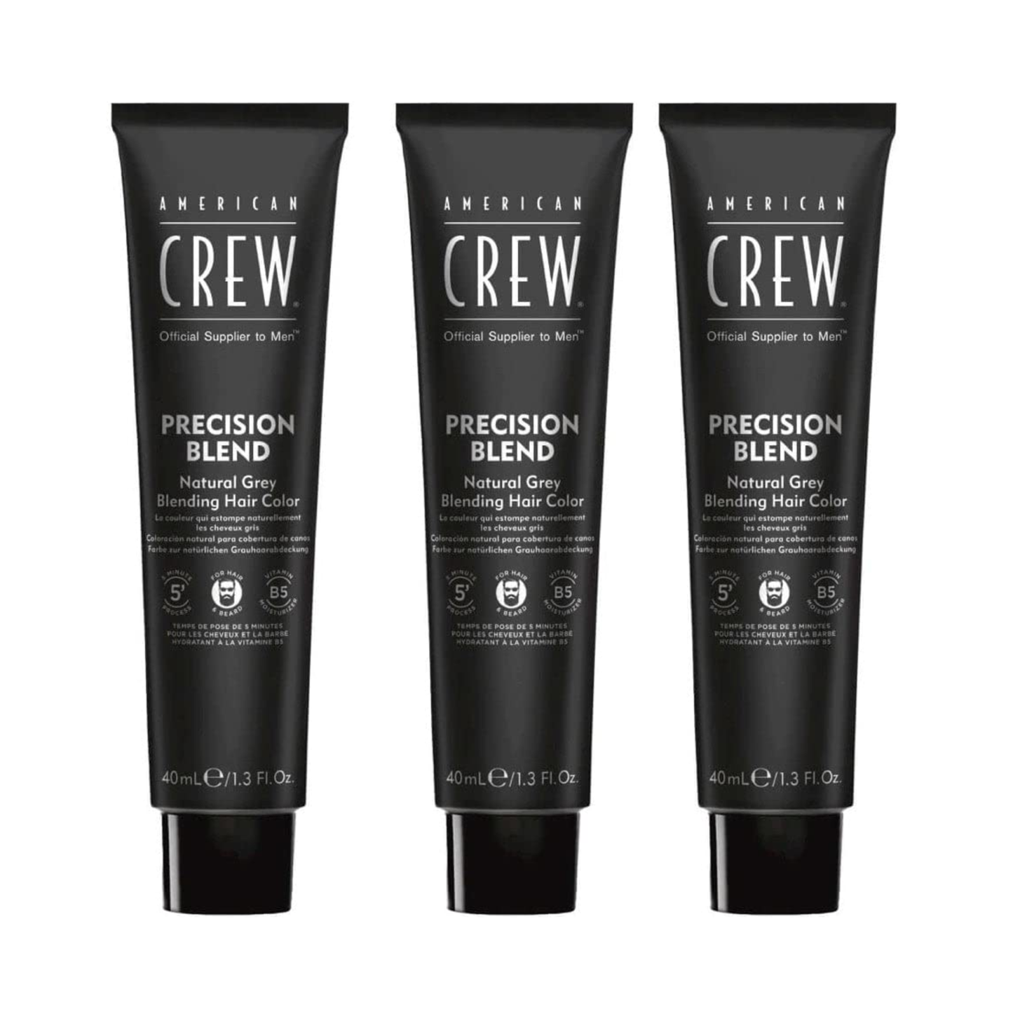 Система маскування сивого волосся для чоловіків (4-5) Medium American Crew 3*40 мл