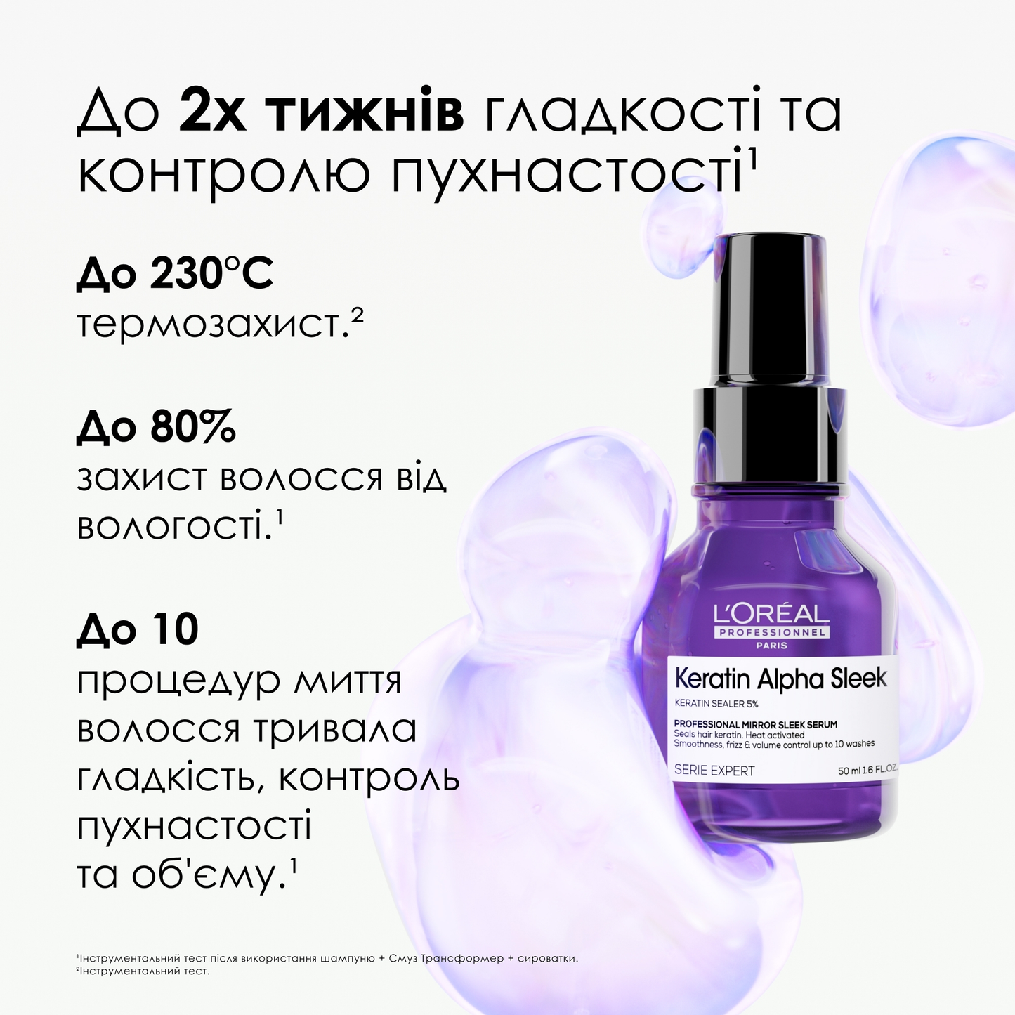 Сироватка для гладкості і контролю пухнастості волосся Keratin Alpha Sleek L'Oreal Professionnel 50 мл