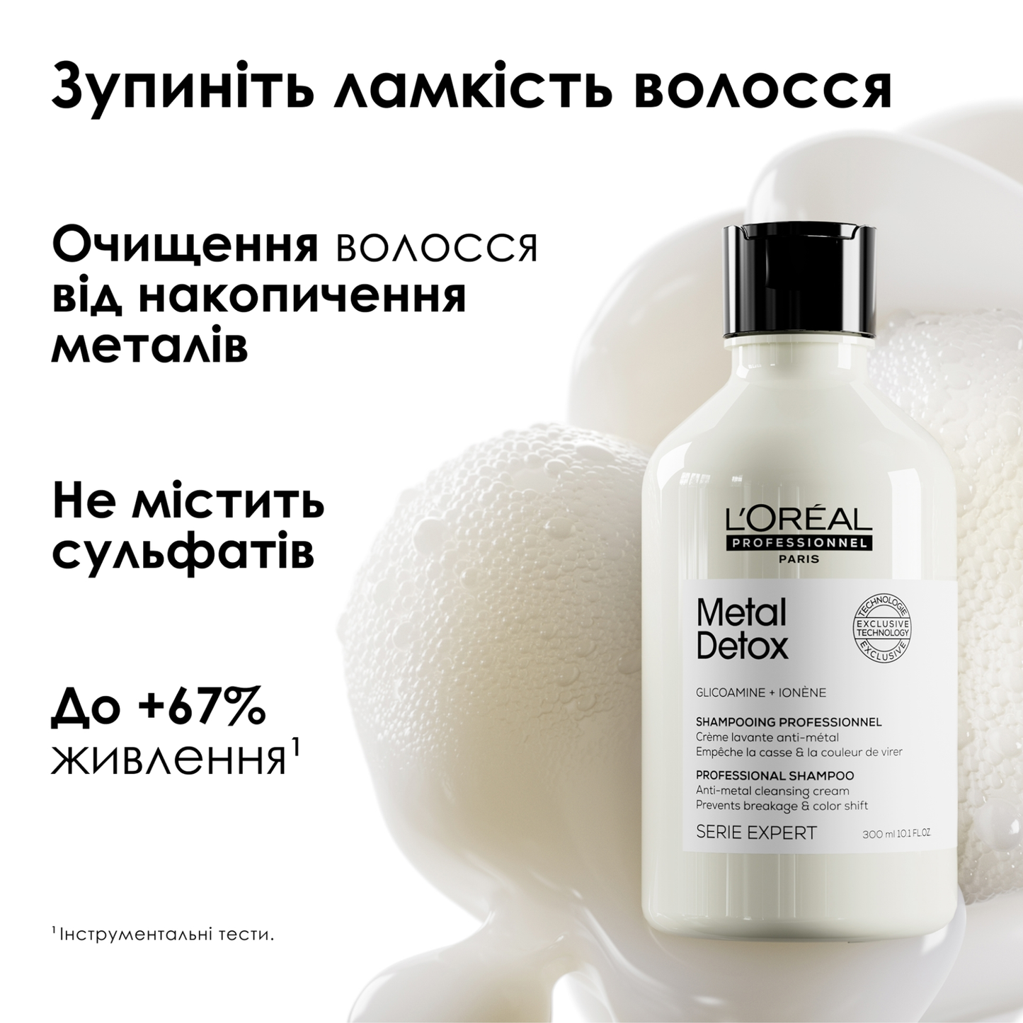 Шампунь очищуючий проти металевих накопичень у волоссі Metal Detox L'Oreal Professionnel 300 мл