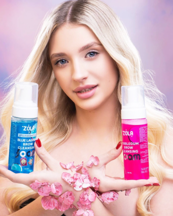 Піна для брів очищаюча блакитна BLUE LAGOON BROW CLEANSING Viktorina Vika ZOLA 150 мл