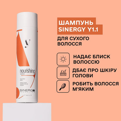 Шампунь для сухого і пошкодженого волосся Y1.1 Sinergy 250 мл
