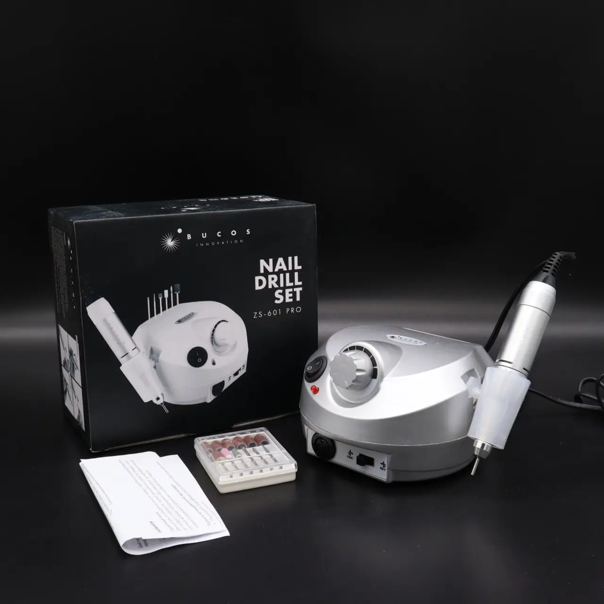 Фрезер Bucos Nail Drill ZS-601 Pro Silver (35000/45W) + 6 фрез укр. інструкція