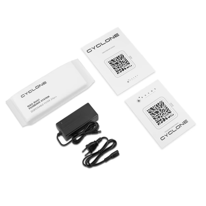 Витяжка для манікюру та педикюру Cyclone X3 з НЕРА-фільтром 72W SILVER