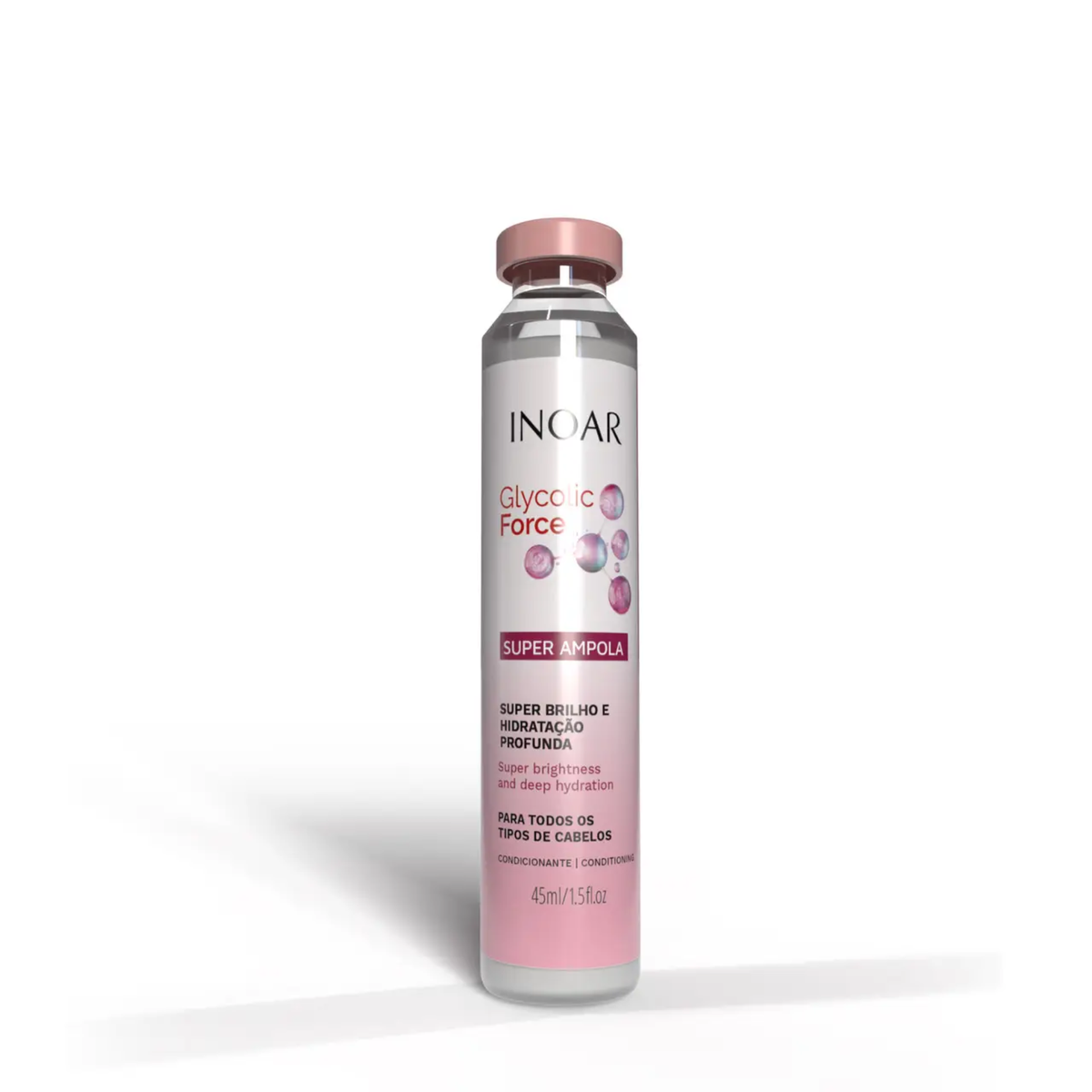 Ампула інтенсивне відновлення пошкодженого волосся Inoar Glycolic Force Ampoule 45 мл