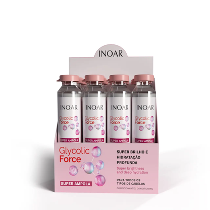 Ампула інтенсивне відновлення пошкодженого волосся Inoar Glycolic Force Ampoule 45 мл