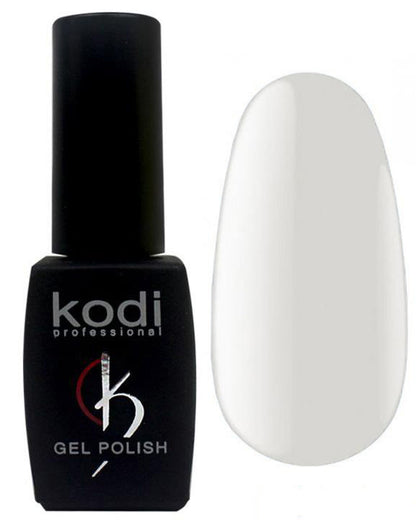 Гель-лак для нігтів Kodi Professional "Black&White" №BW030 Щільний білий з легким оливково-сірим відтінком (емаль) 8 мл