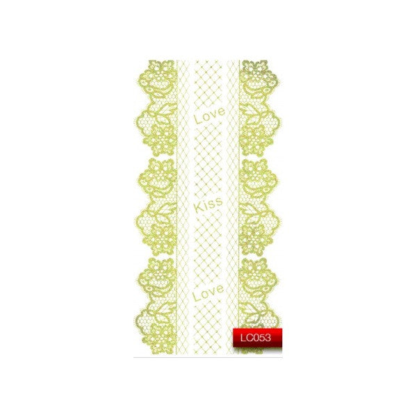Наклейка для дизайну нігтів Kodi Professional"Gold" Nail Art Stickers LC053