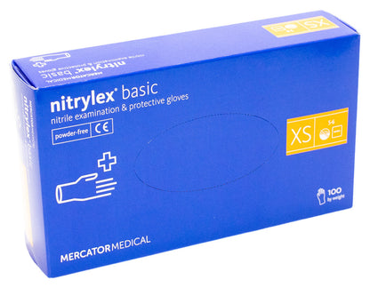Рукавички нітрілові сині NITRYLEX Basic XS 100 шт