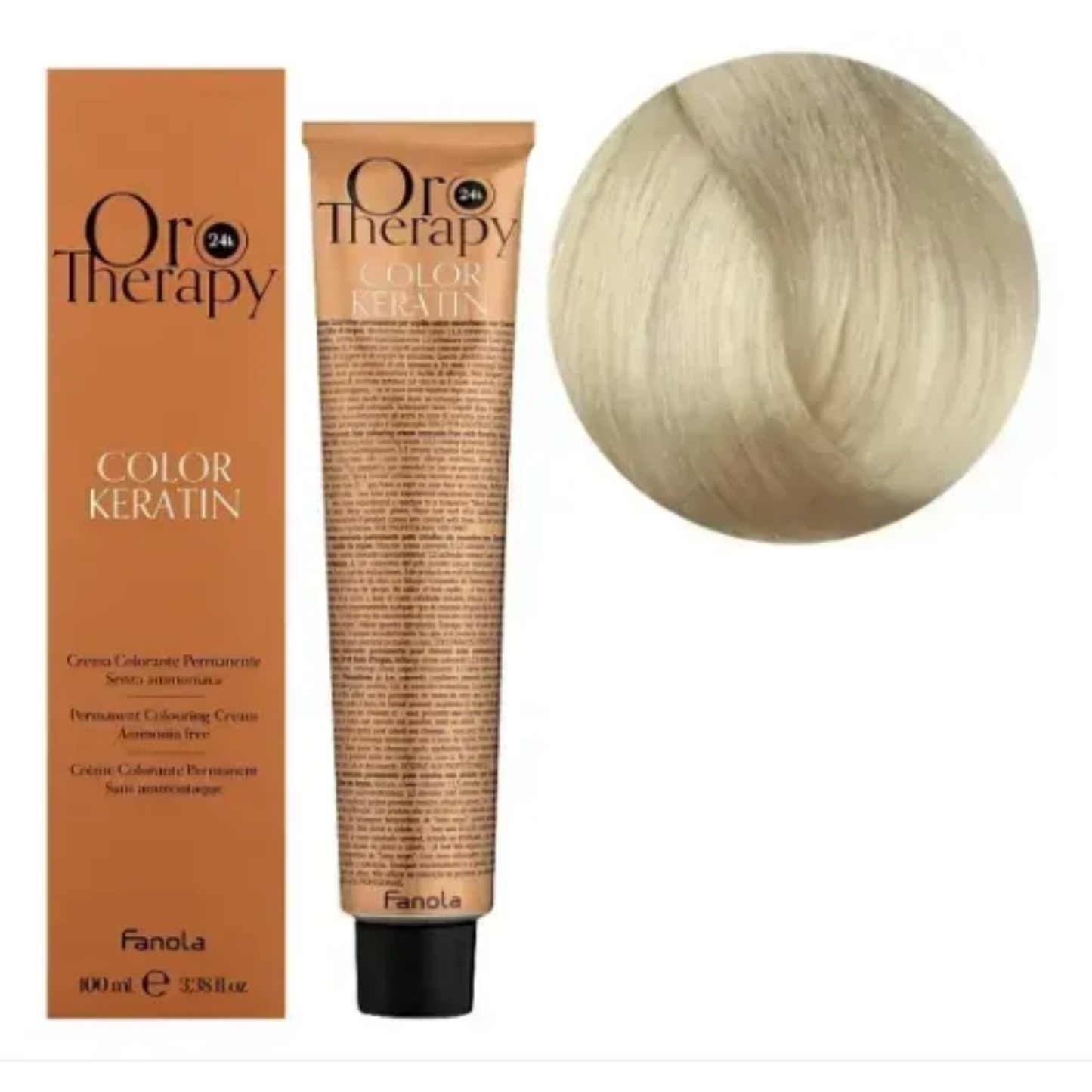 Безаміачна крем-фарба для волосся Fanola Oro Therapy №10/00 Intense blonde platinum 100 мл