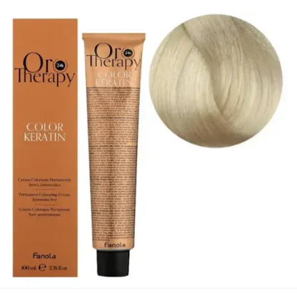 Безаміачна крем-фарба для волосся Fanola Oro Therapy №10/00 Intense blonde platinum 100 мл