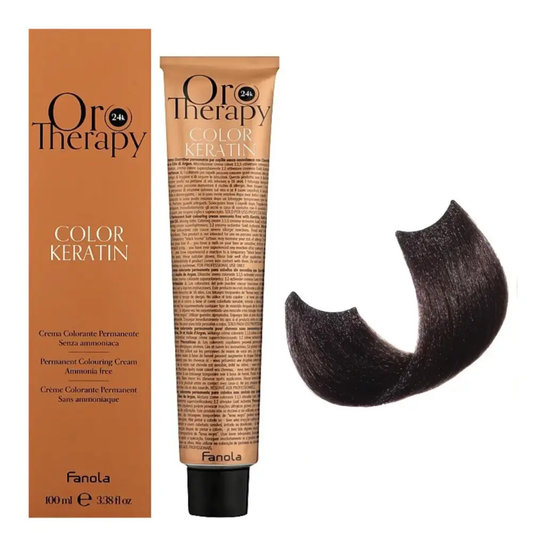 Безаміачна крем-фарба для волосся Fanola Oro Therapy №4/0 Chestnut 100 мл
