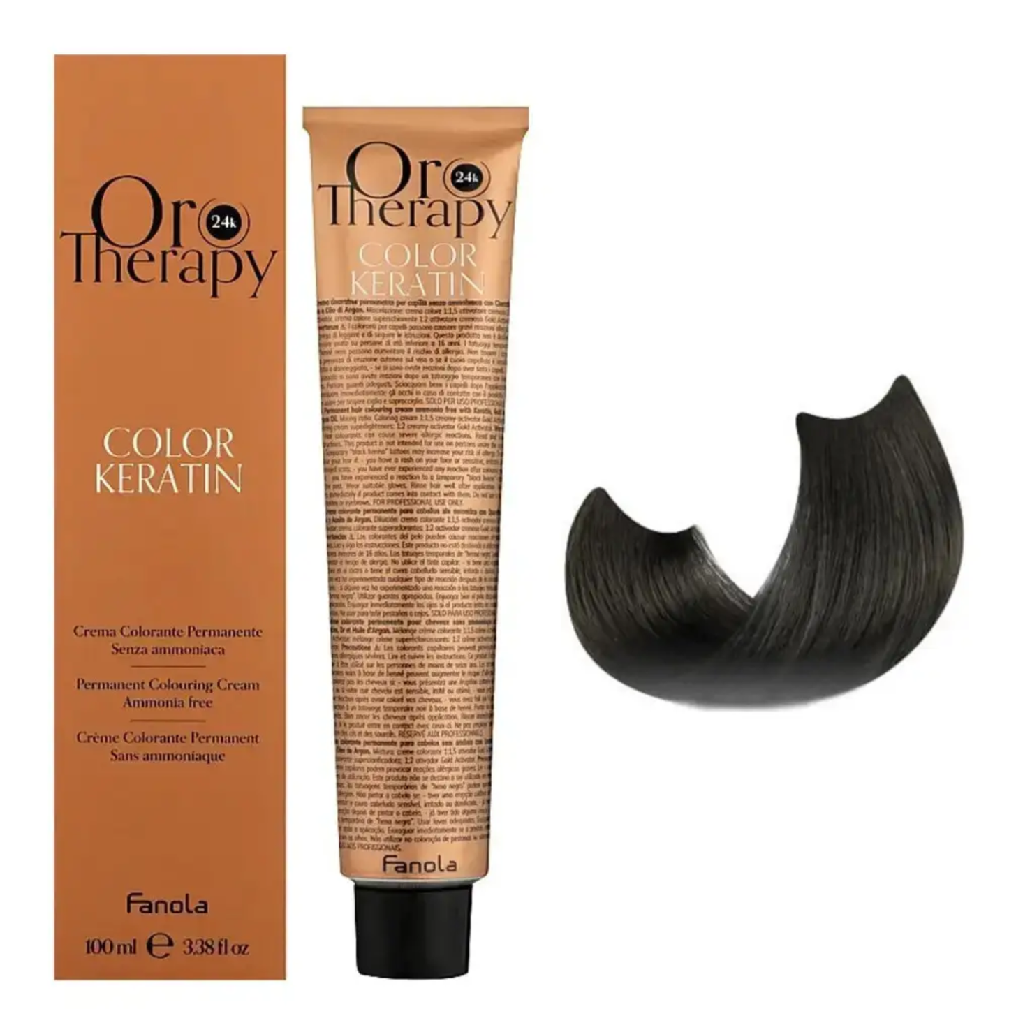 Безаміачна крем-фарба для волосся Fanola Oro Therapy №5/1 Light Chestnut Ash 100 мл