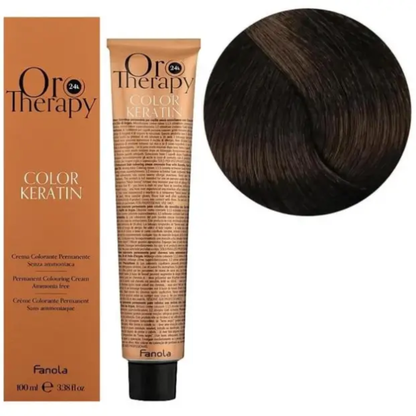 Безаміачна крем-фарба для волосся Fanola Oro Therapy №6/1 Dark Blonde Ash 100 мл