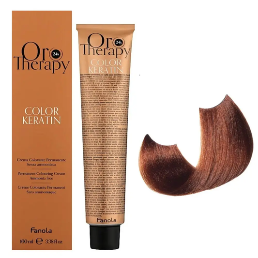 Безаміачна крем-фарба для волосся Fanola Oro Therapy №7/4 Medium Blonde Copper 100 мл