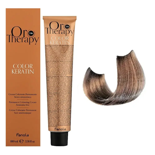 Безаміачна крем-фарба для волосся Fanola Oro Therapy №8/21 Light blonde violet ash 100 мл