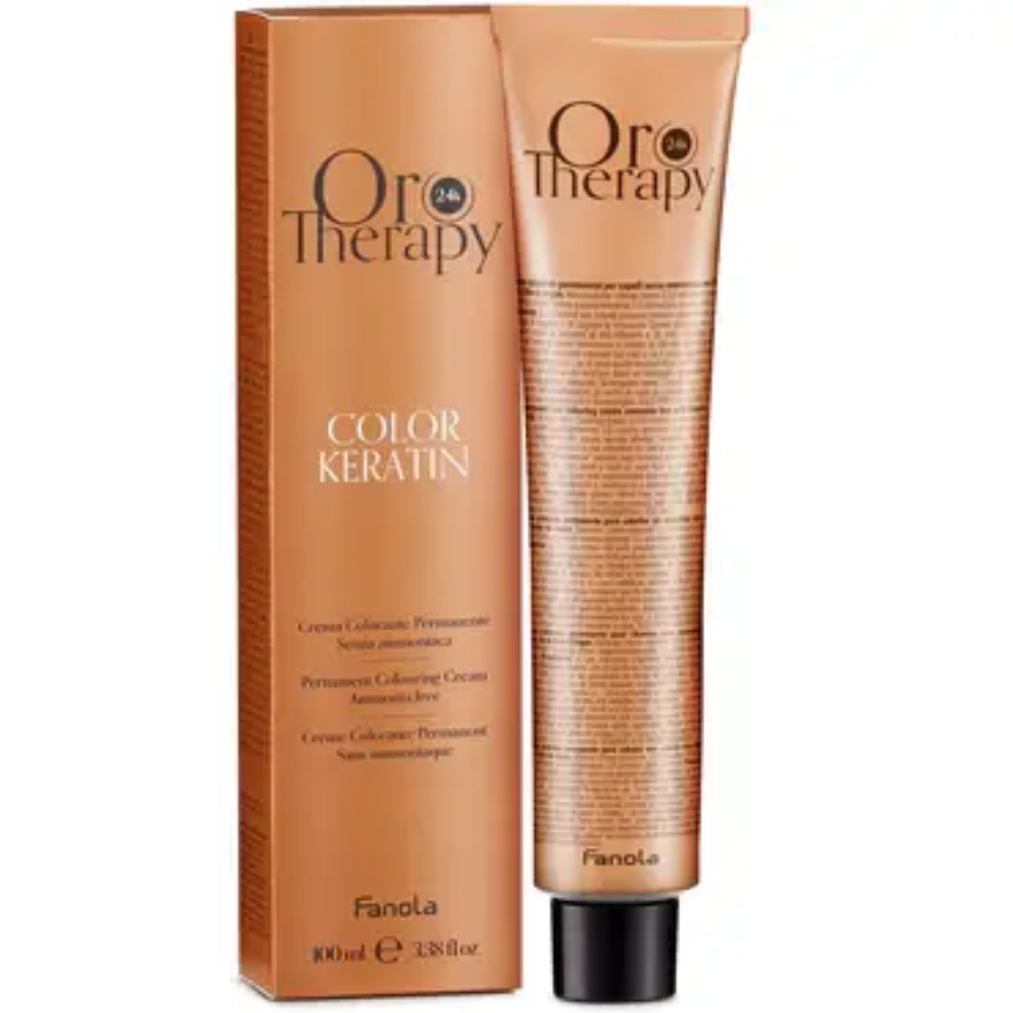 Безаміачна крем-фарба для волосся Fanola Oro Therapy №8/4 Light blonde copper 100 мл