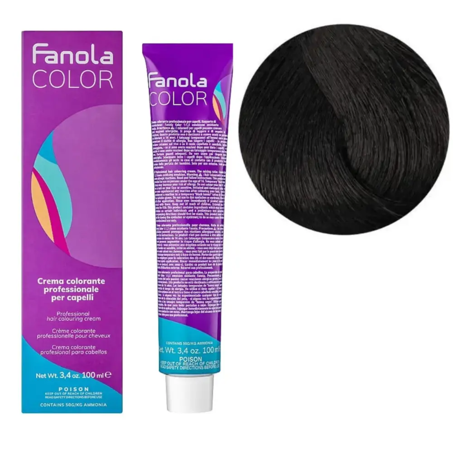 Крем-фарба для волосся Fanola №4/29 Dark chocolate 100 мл