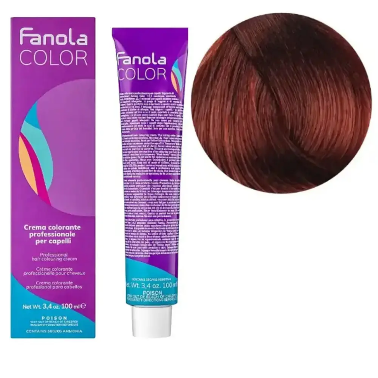 Крем-фарба для волосся Fanola №5/46 Light chesnut copper red 100 мл
