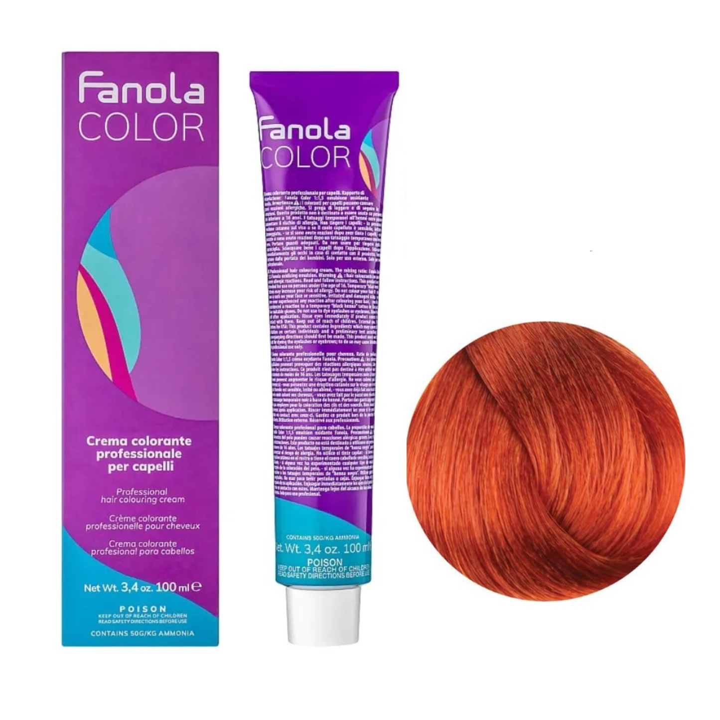 Крем-фарба для волосся Fanola №8/44 Light blonde intense copper 100 мл