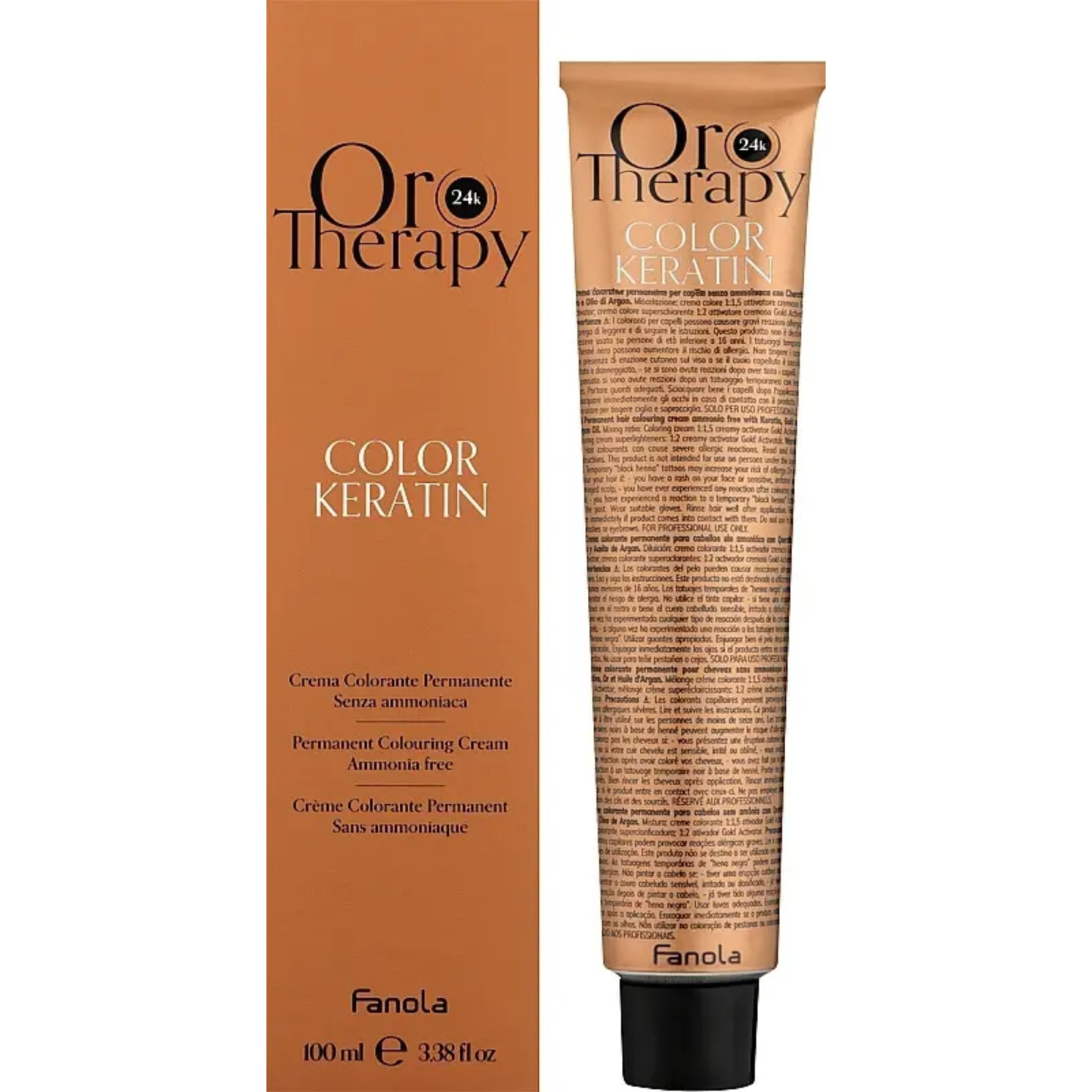 Безаміачна крем-фарба для волосся  Oro Therapy №10/21 Platinum blonde violet ash Fanola 100 мл