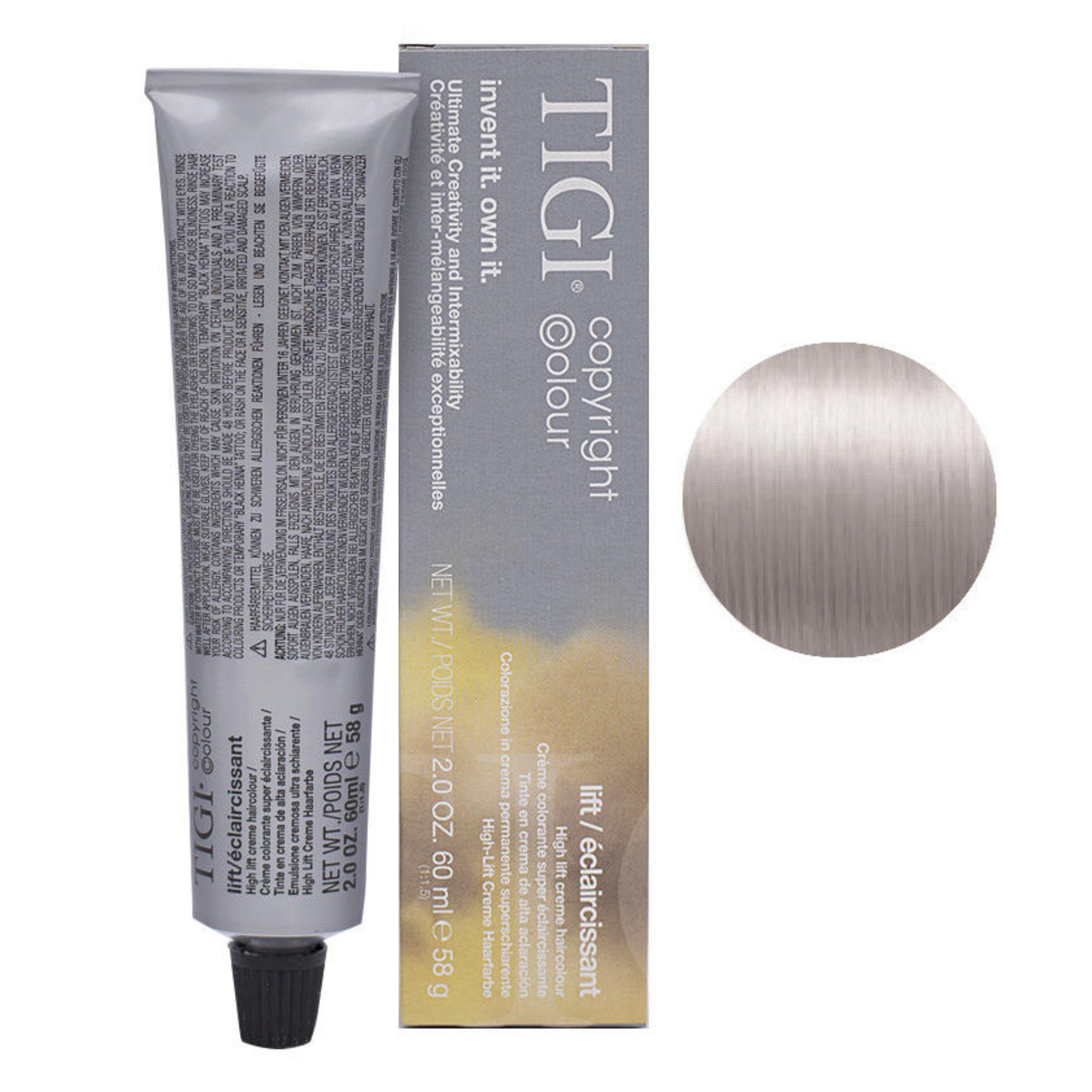 Фарба для волосся Tigi CC Lift 100/83 Ultra Light Ash Golden Blond, 60 мл
