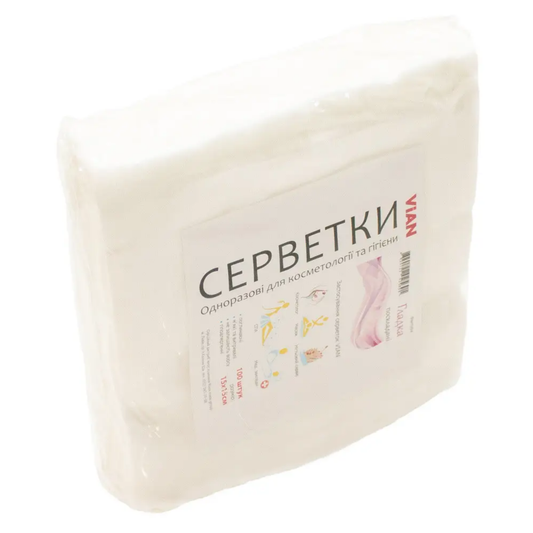 Серветки поскладані  Vian гладкі, 15*15 100 шт