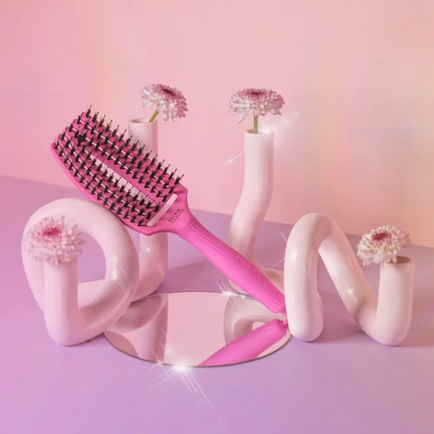 Щітка для волосся Olivia Garden Finger Brush Combo Medium HOT PINK