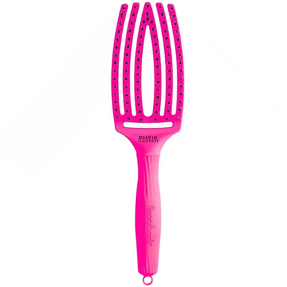 Щітка для волосся Olivia Garden Finger Brush Boar&Nylon ThinkPink Neon Pink