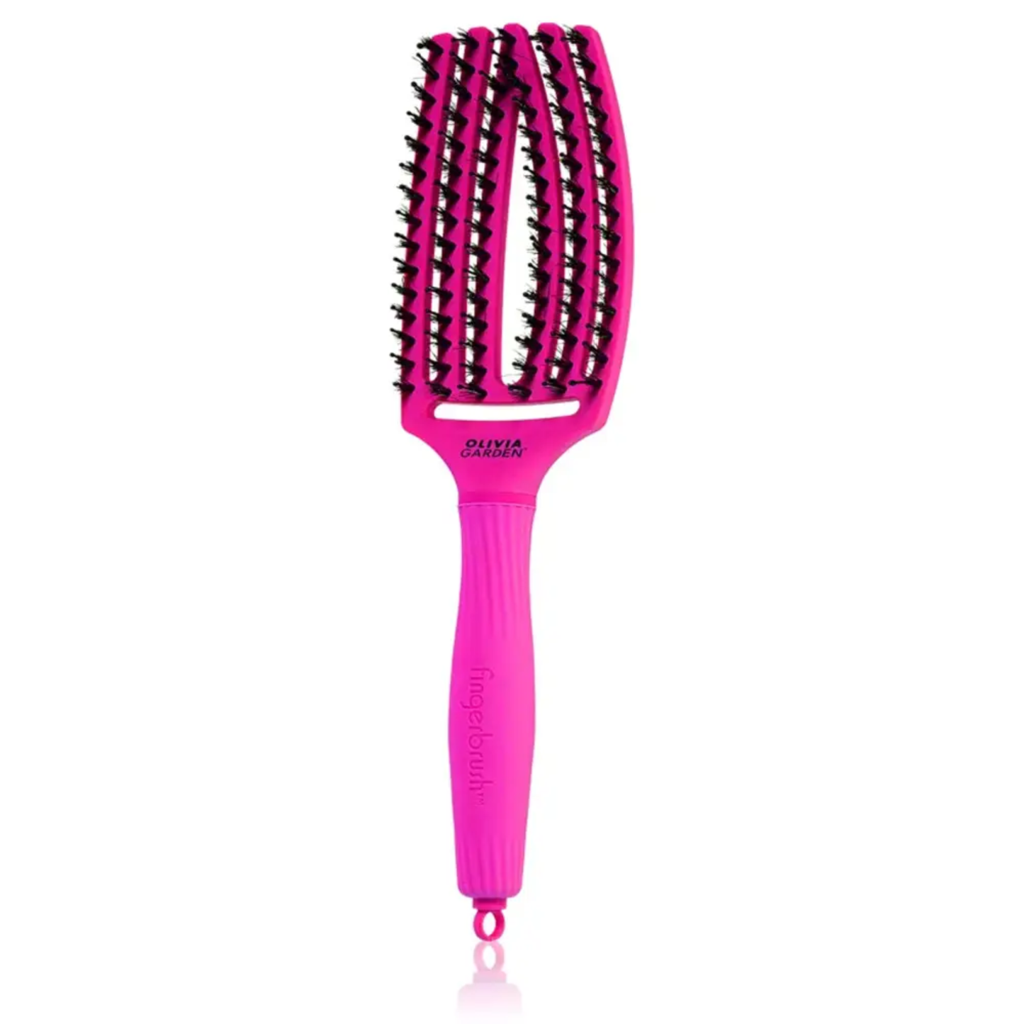 Щітка для волосся Olivia Garden Finger Brush Boar&Nylon ThinkPink Neon Pink