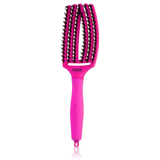 Щітка для волосся Olivia Garden Finger Brush Boar&Nylon ThinkPink Neon Pink
