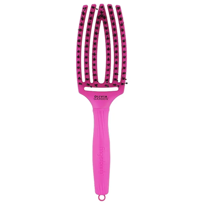 Щітка для волосся Olivia Garden Finger Brush Boar&Nylon ThinkPink Neon Purple