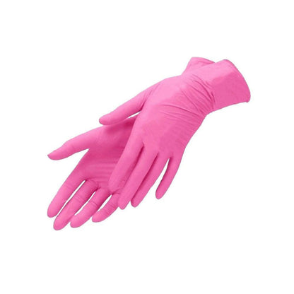 Нітрилові рукавички Nitrylex® Pink одноразові розмір S (6-7) , 100шт