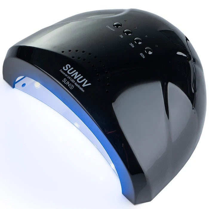Професійна оригінальна LED-лампа для полімерізації гелю SUNUV 1 LED/UV Black Original 48W