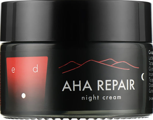 Нічний крем для обличчя з АНА кислотами Ed Cosmetics  AHA Repair Night Cream, 30 мл