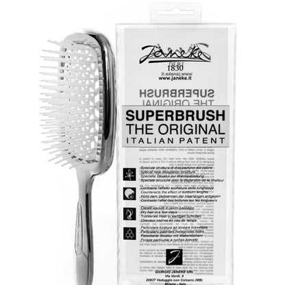 Щітка Janeke Superbrush срібно-біла