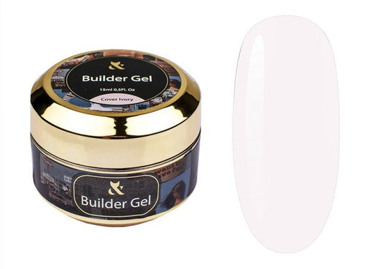 Гель будівельний молочнo-рожевий F.O.X Builder Gel Cover Ivory, 15 мл