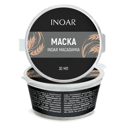 Лiпiдна маска для глубокого зволоження волосся Inoar Macadamia Mascara Mask, 30 мл
