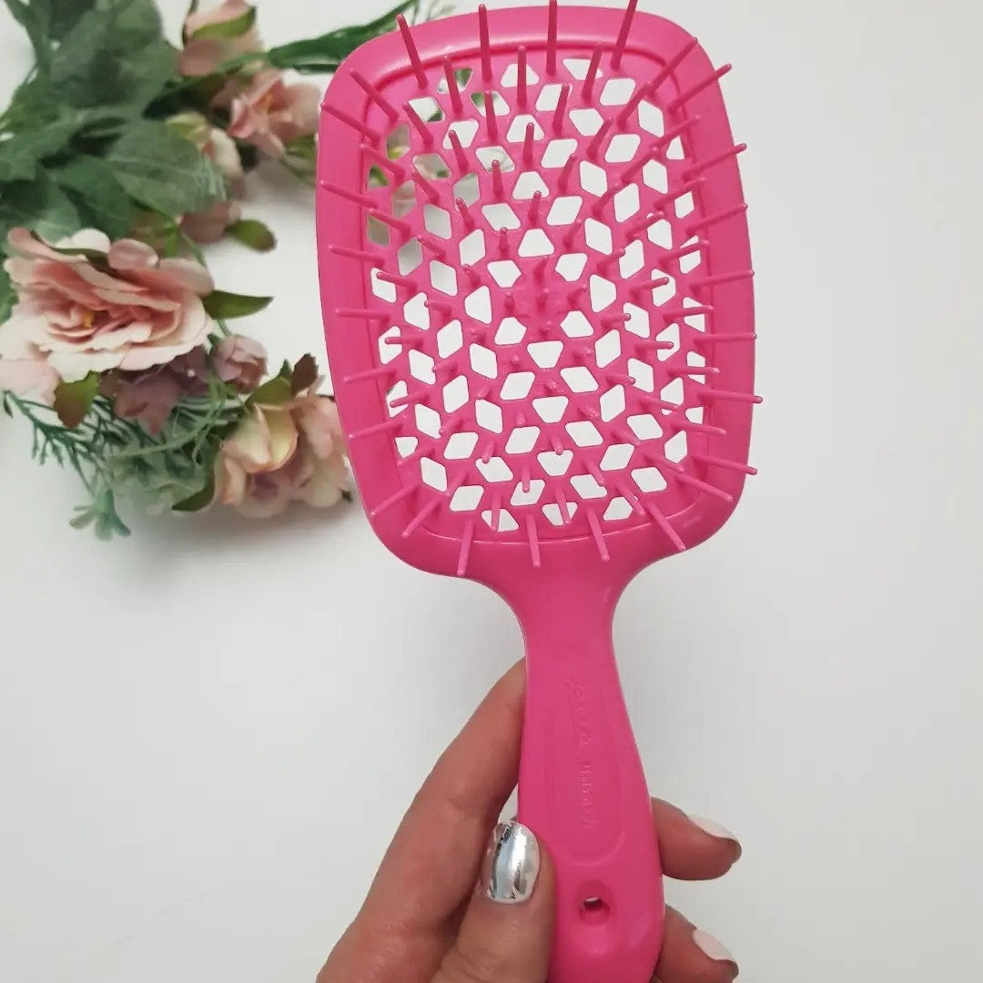 Щітка Janeke Superbrush рожева неон