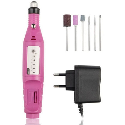 Фрезер-ручка Bucos ZS-100 (20 000 об.) Pastel Pink + 6 фрез