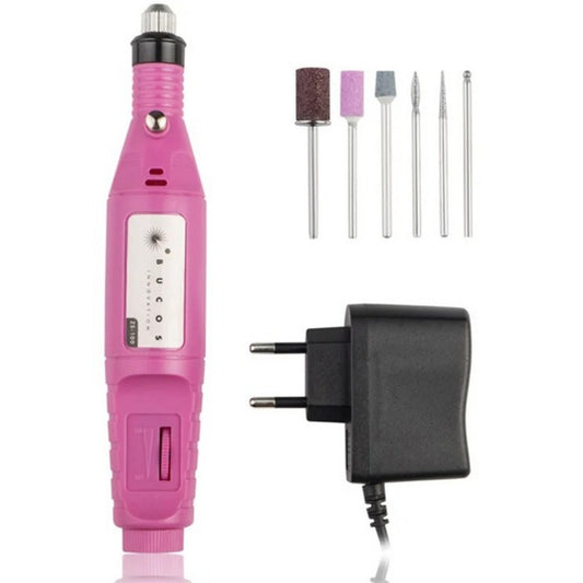 Фрезер-ручка Bucos ZS-100 (20 000 об.) Pastel Pink + 6 фрез