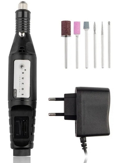 Фрезер-ручка Bucos ZS-100 (20 000 об.) Black + 6 фрез