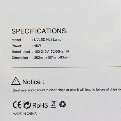Професійна оригінальна LED-лампа для полімерізації гелю SUNUV 1  LED/UV White Original 48W