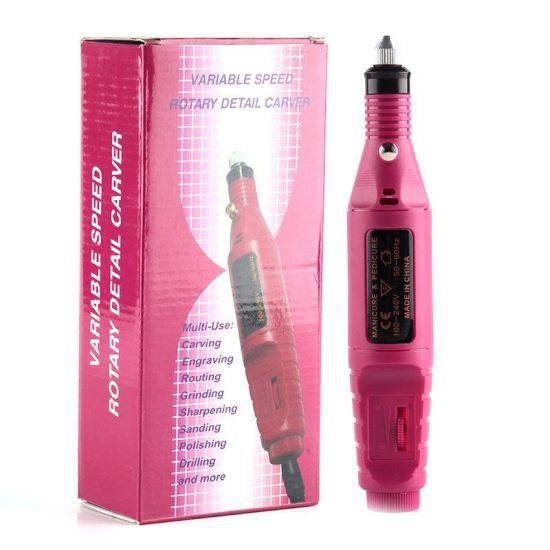 Фрезер-ручка Bucos ZS-100 (20 000 об.) Pastel Pink + 6 фрез