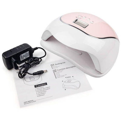 Професійна LED-лампа для полімерізації гелю SUN BQ-V5 MACAROON LED/UV Pink 120W