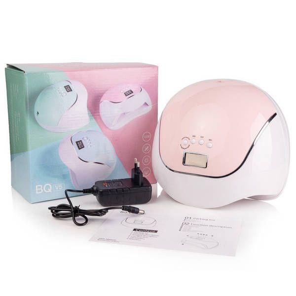 Професійна LED-лампа для полімерізації гелю SUN BQ-V5 MACAROON LED/UV Pink 120W